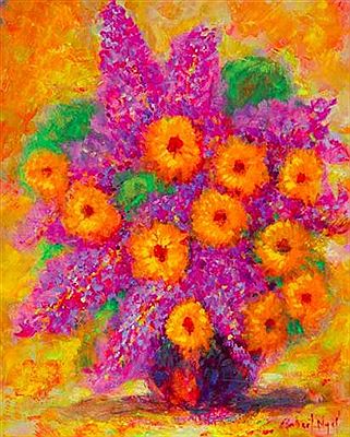 BOUQUET by Robert Nyel - Auction record, sale price, and art valuation. Compare with similar artists and explore comparable artworks.