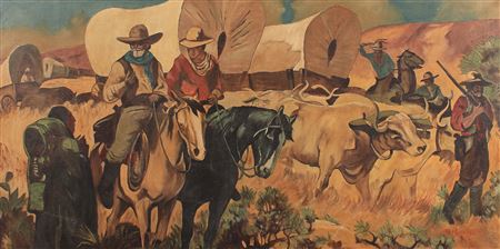 Sample artwork by William Rose (Born 1909), known for illustrator, frontier genre - View similar artists and auction records