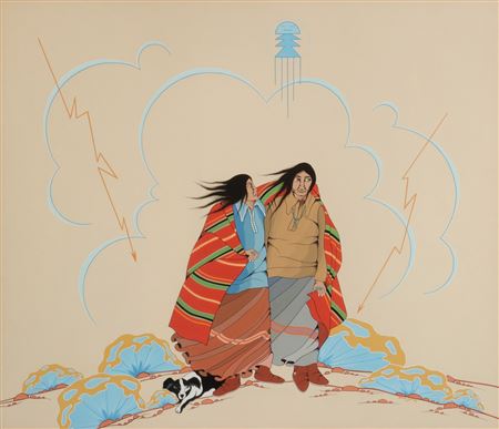 Watching the Weather. #1 of Navajo Series.