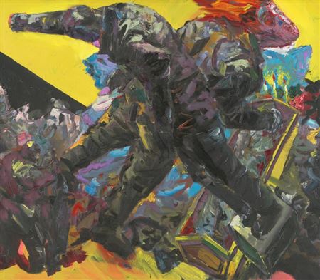 Untitled (Two crossed men). by Hubertus Giebe - Auction record, sale price, and art valuation. Compare with similar artists and explore comparable artworks.