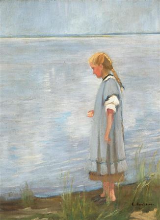 Girl on the beach at Hiddensee.