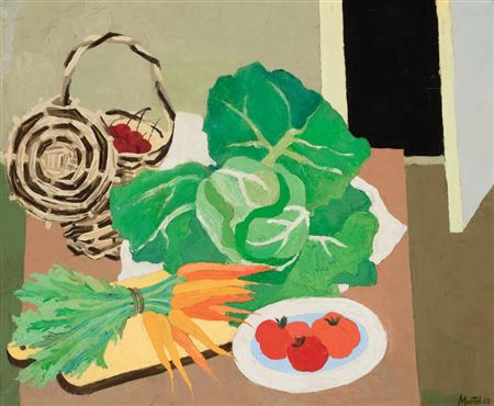OT (vegetable still life). by Martel Schwichtenberg - Auction record, sale price, and art valuation. Compare with similar artists and explore comparable artworks.