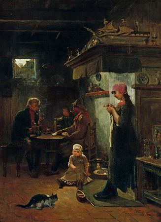 Untitled (Marken Interior) by Petrus van der Velden - Auction record, sale price, and art valuation. Compare with similar artists and explore comparable artworks.