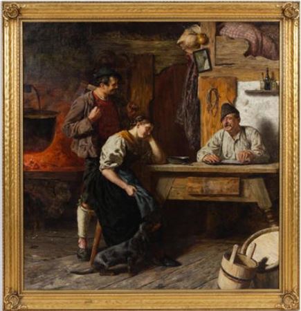 The serenade, signed: Heinrich Rettig