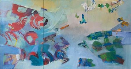 Lowtide Patterns at Midnight Pass, triptych, 1982 by Syd Solomon - Auction record, sale price, and art valuation. Compare with similar artists and explore comparable artworks.