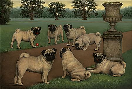 Pugs on a Lawn, 1993-94