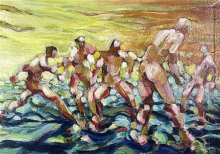 Shallow Play by Colin Scott - Auction record, sale price, and art valuation. Compare with similar artists and explore comparable artworks.