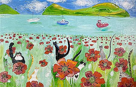 Poppy Field Cats