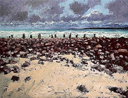 Blustery Day, St Ives Bay by Mike Hindle - Auction record, sale price, and art valuation. Compare with similar artists and explore comparable artworks.