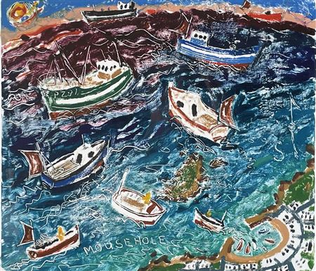 Mousehole and Sea by Ian Dunlop - Auction record, sale price, and art valuation. Compare with similar artists and explore comparable artworks.