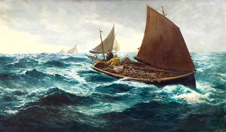A Stiff Breeze by Charles Topham Davidson - Auction record, sale price, and art valuation. Compare with similar artists and explore comparable artworks.