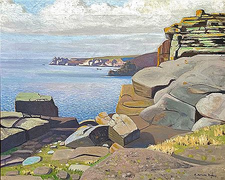 Cornish Coastline by Robert Morson Hughes - Auction record, sale price, and art valuation. Compare with similar artists and explore comparable artworks.