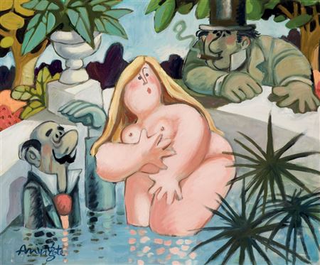La casta Susana by Antonio Mingote - Auction record, sale price, and art valuation. Compare with similar artists and explore comparable artworks.