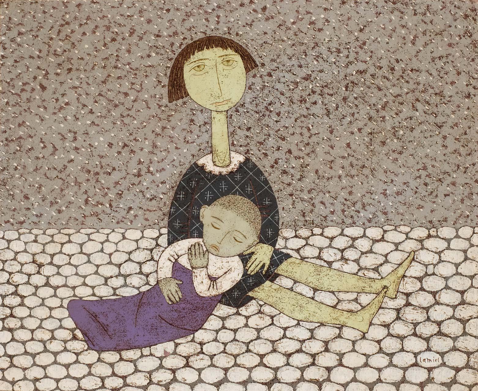 Boy sitting in the street (1977)