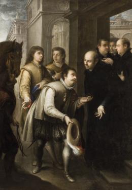 San Ignacio receiving San Francisco de Borja in the Professed House of Rome