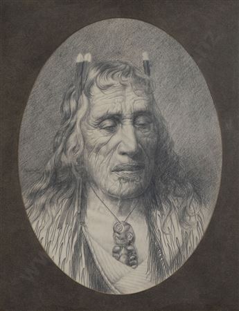 Portrait of Maori Chieftainess
