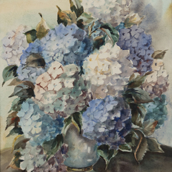 Hydrangeas by Florence Luxford - Auction record, sale price, and art valuation. Compare with similar artists and explore comparable artworks.