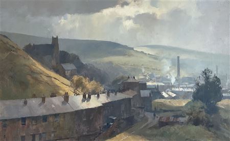 Sample artwork by Trevor Chamberlain (Born 1933), known for watercolor realist/impressionist paintings of city, marine and rural scenes, decorator - View similar artists and auction records