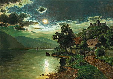 A Moonlit Night on a Lake by Fritz Chwala - Auction record, sale price, and art valuation. Compare with similar artists and explore comparable artworks.