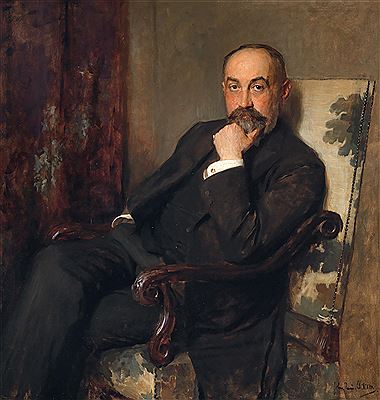 Portrait of Sheep Wool Manufacturer Emil Schwarz (1863-1939) in an Armchair