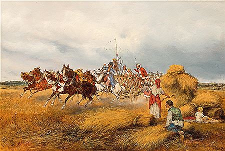 Ernte in Polen, Umgebung von Krakau