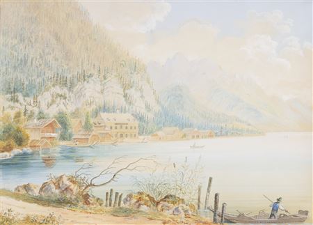 Weißenbach am Attersee by Josef Eberl - Auction record, sale price, and art valuation. Compare with similar artists and explore comparable artworks.