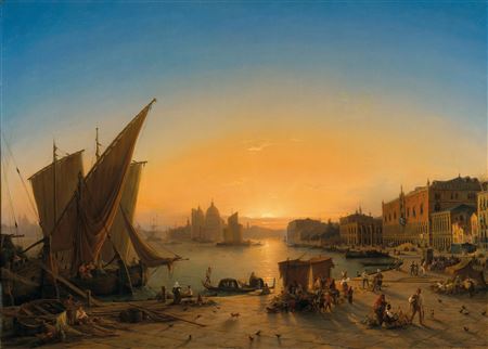 Sample artwork by Ludwig Mecklenburg (1820 - 1882), known for landscape painting, vedute, nocturnal views - View similar artists and auction records