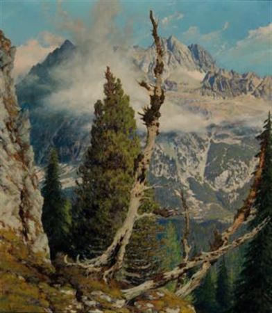 Blick zur Hohen Tatra Rysy by Konrad Petrides - Auction record, sale price, and art valuation. Compare with similar artists and explore comparable artworks.