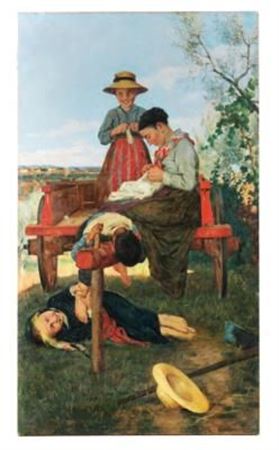 Sample artwork by Nicollo Cannicci (1846 - 1906), known for landscape and portrait painting - View similar artists and auction records