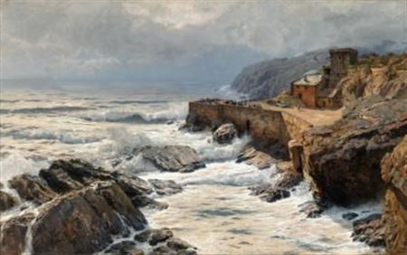 Riviera, surf near Boccadasse, 1889