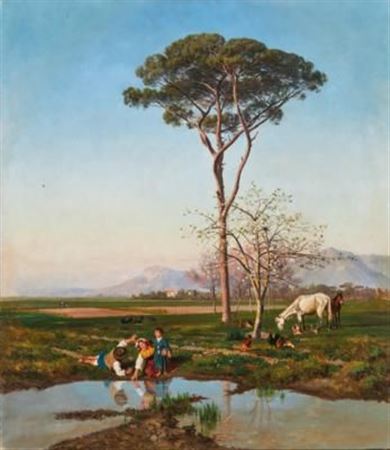 First Steps by Nicola Palizzi - Auction record, sale price, and art valuation. Compare with similar artists and explore comparable artworks.