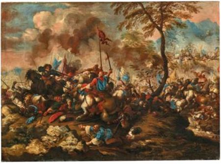A battle scene with Zaporozhian Cossacks