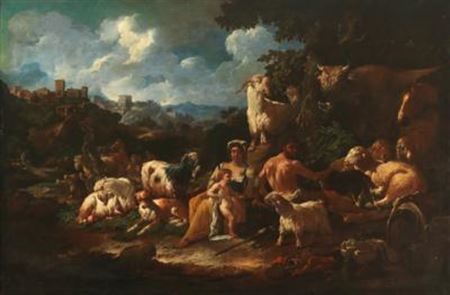 Herdsmen in a landscape
