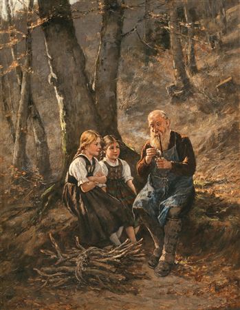 Grandfather’s Stories by Albert Muller-Lingke - Auction record, sale price, and art valuation. Compare with similar artists and explore comparable artworks.