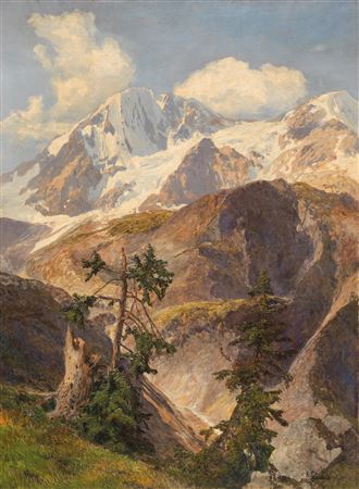 A View of the Gran Zebrù in the Ortler Alps