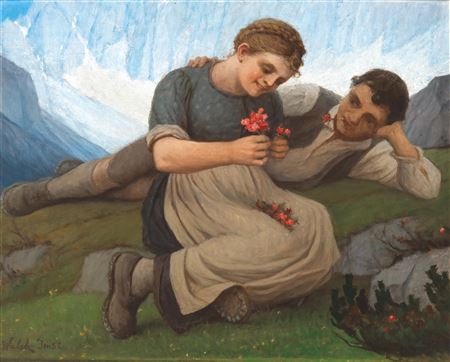 Almrausch (verliebtes Hirtenpaar)