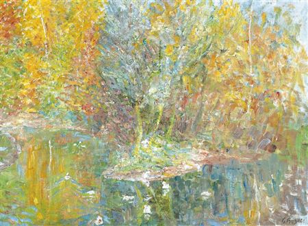 Les canards, soleil, automne