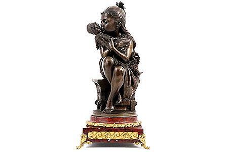 "Meisje met pop (La petite mère)"