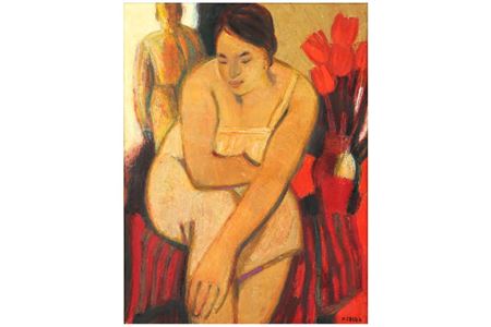 "Interior with seated lady and tulips" by Marcel Cockx - Auction record, sale price, and art valuation. Compare with similar artists and explore comparable artworks.