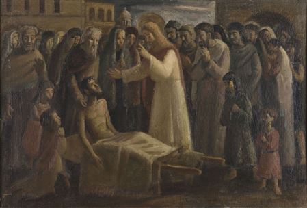 Cristo sana um Doente, [Christ Heals a Sick Man]. by Fulvio Pennacchi - Auction record, sale price, and art valuation. Compare with similar artists and explore comparable artworks.