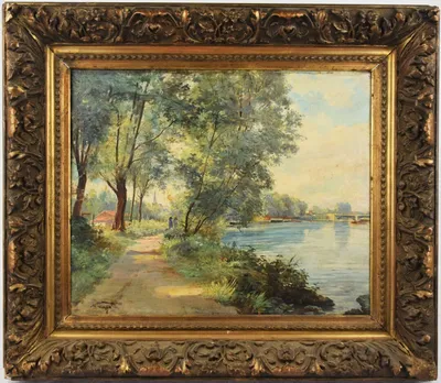 "Path by the river"