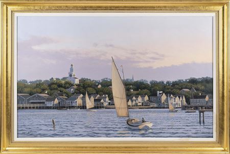 "Old North Wharf, Nantucket" by Neil Mcauliffe - Auction record, sale price, and art valuation. Compare with similar artists and explore comparable artworks.