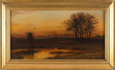Sunset landscape.