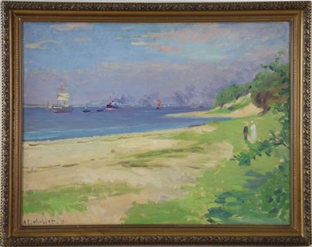 "Elbe near Nienstedten", (19)11 by Arthur Siebelist - Auction record, sale price, and art valuation. Compare with similar artists and explore comparable artworks.