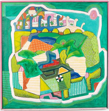 Sample artwork by Larry Stuart Connatser (1938 - 1996), known for abstract shape and figure, mural - View similar artists and auction records