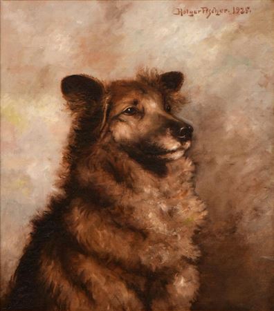 Portrait of a Dog by Carl Holger Fischer - Auction record, sale price, and art valuation. Compare with similar artists and explore comparable artworks.