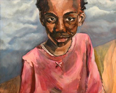 Young Lady In Pink Blouse