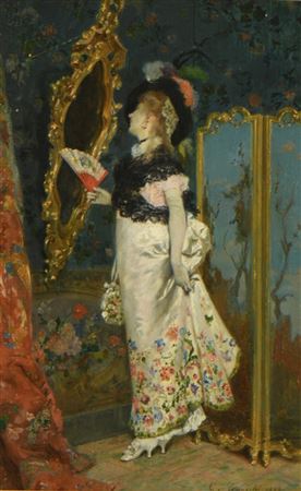 A Woman Looking in the Mirror