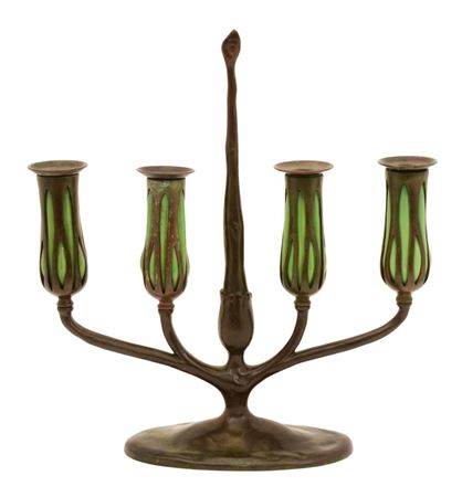 Blown Glass Four-Light Candelabrum
