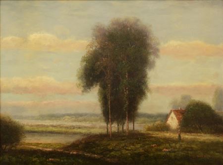 Landscape with House & Figure